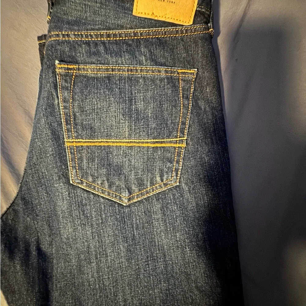 Abercrombie & Fitch Men's Classic Straight Jeans - Dark Blue - Picture 2 of 9